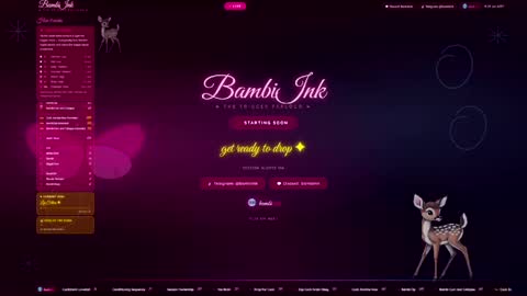 BambiInk online show from April 21, 1:29 am